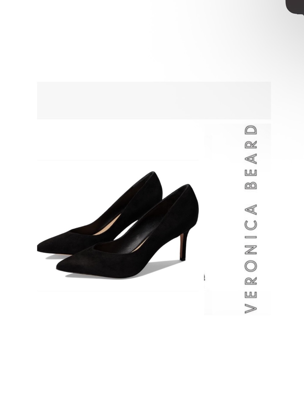 VERONICA BEARD LISA PUMP POINTED TOE SUEDE LEATHER SIZE 8.5
